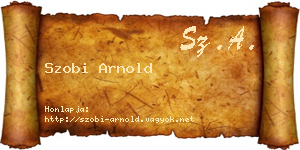 Szobi Arnold névjegykártya